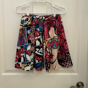 A-Line Print Skirt